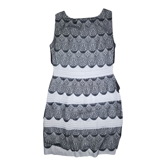 NWT BCBGMaxAzria Lorenna Lace Tulip Tiered Sheath Mini Dress - Picture 7 of 7